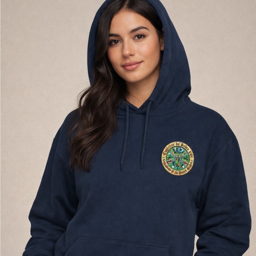 Graffiti Confrérie du Sabre d’Or Hoodie | Navy | Champagne Sabrage - Large